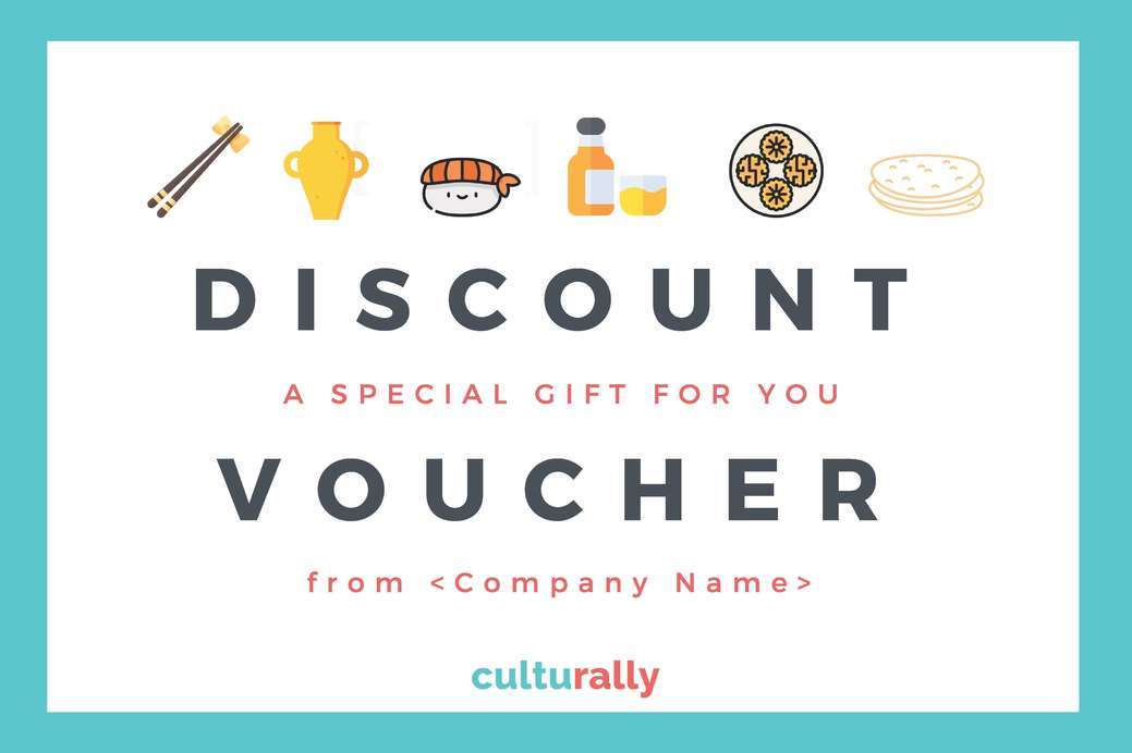 Customisable Culturally workshops discount vouchers are available for purchase too! *hint*